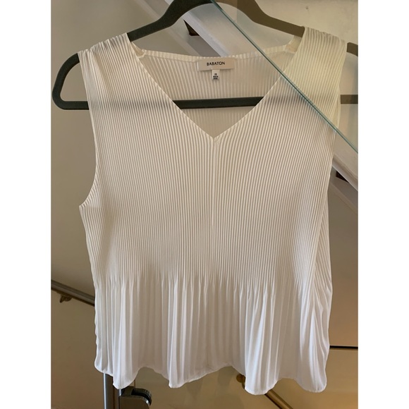 BABATON- Sleeveless White Blouse - Picture 1 of 2